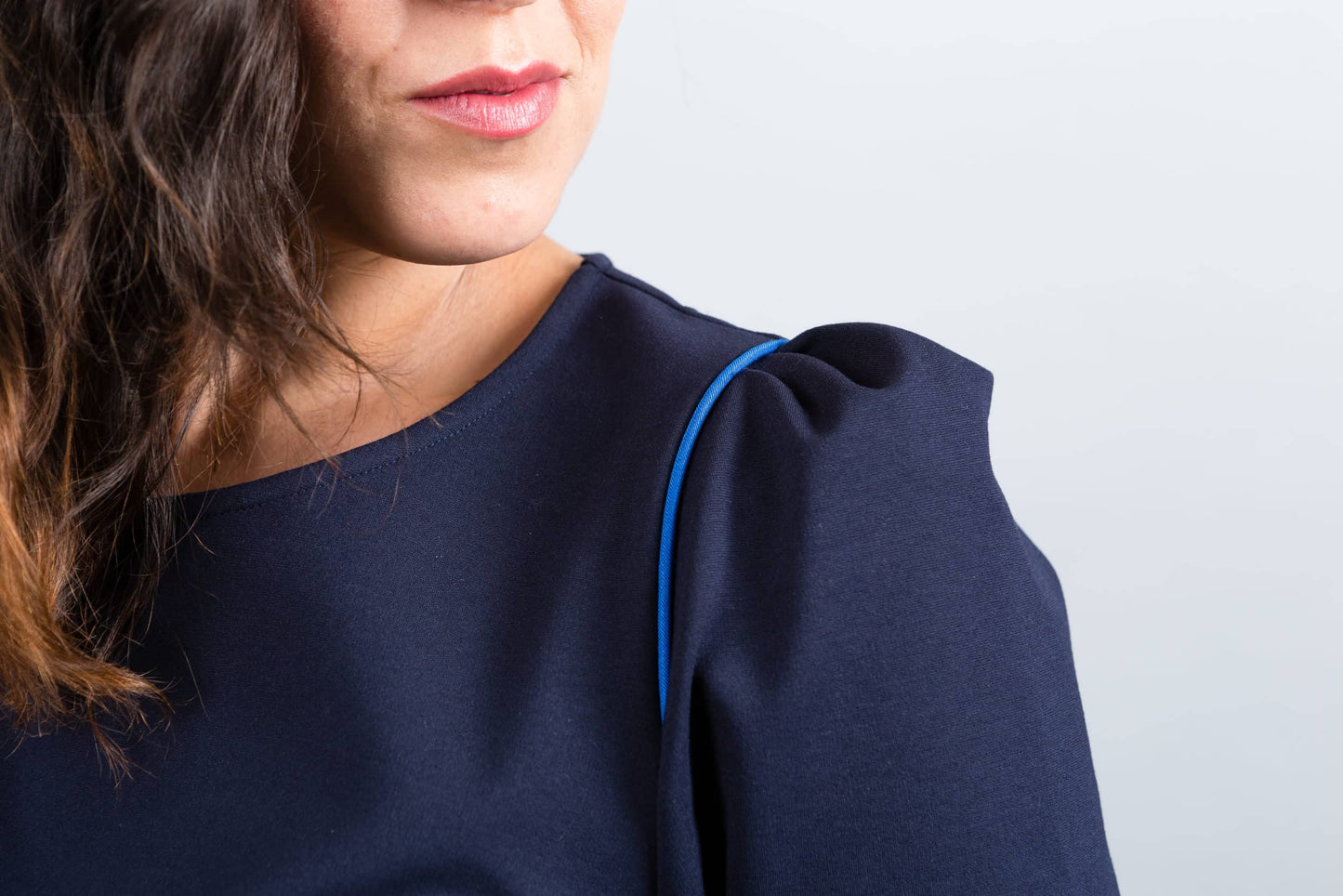 Paris Bleu blouse with blue edging
