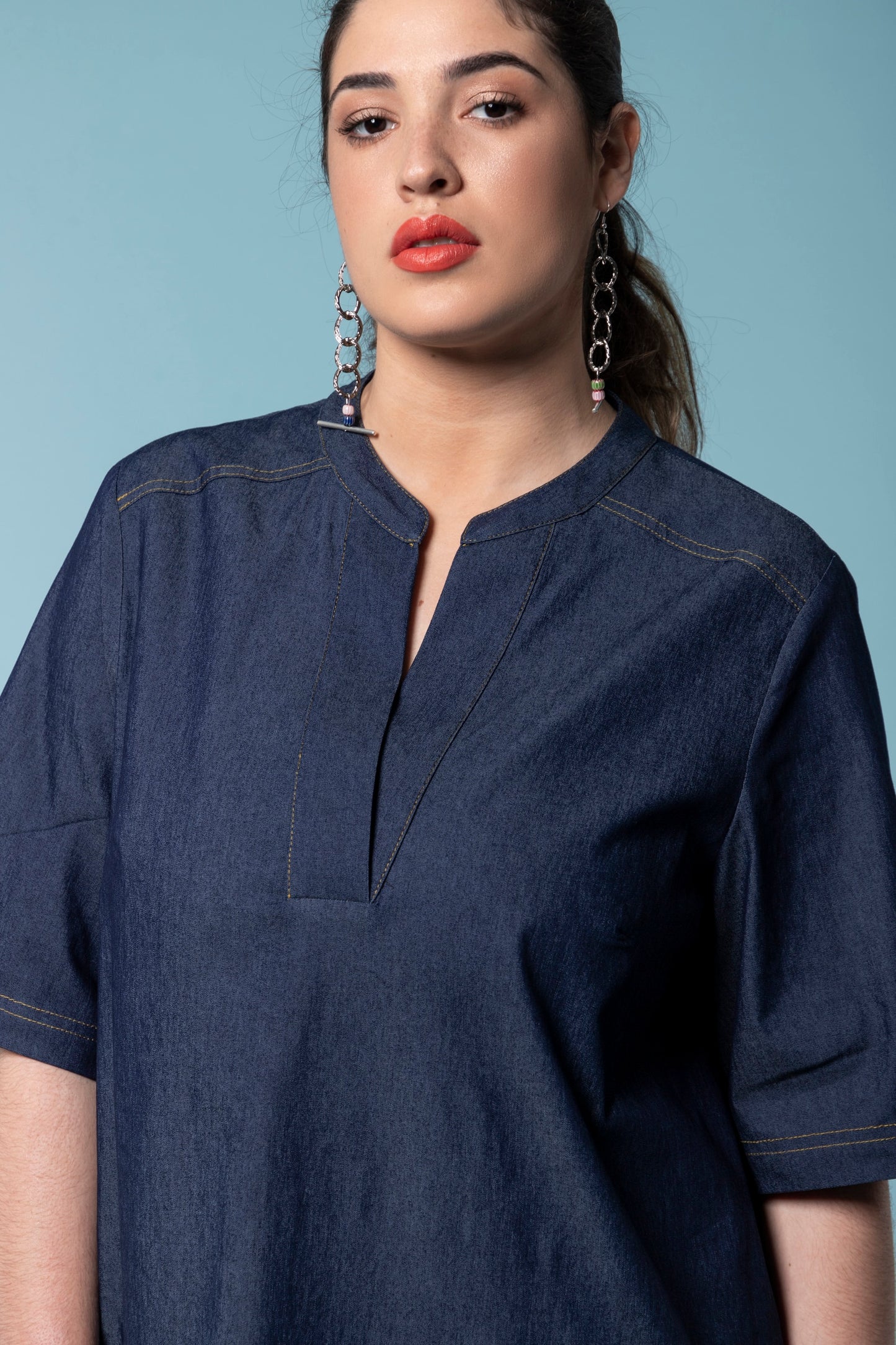 Chloe Dark Blue Denim Dress