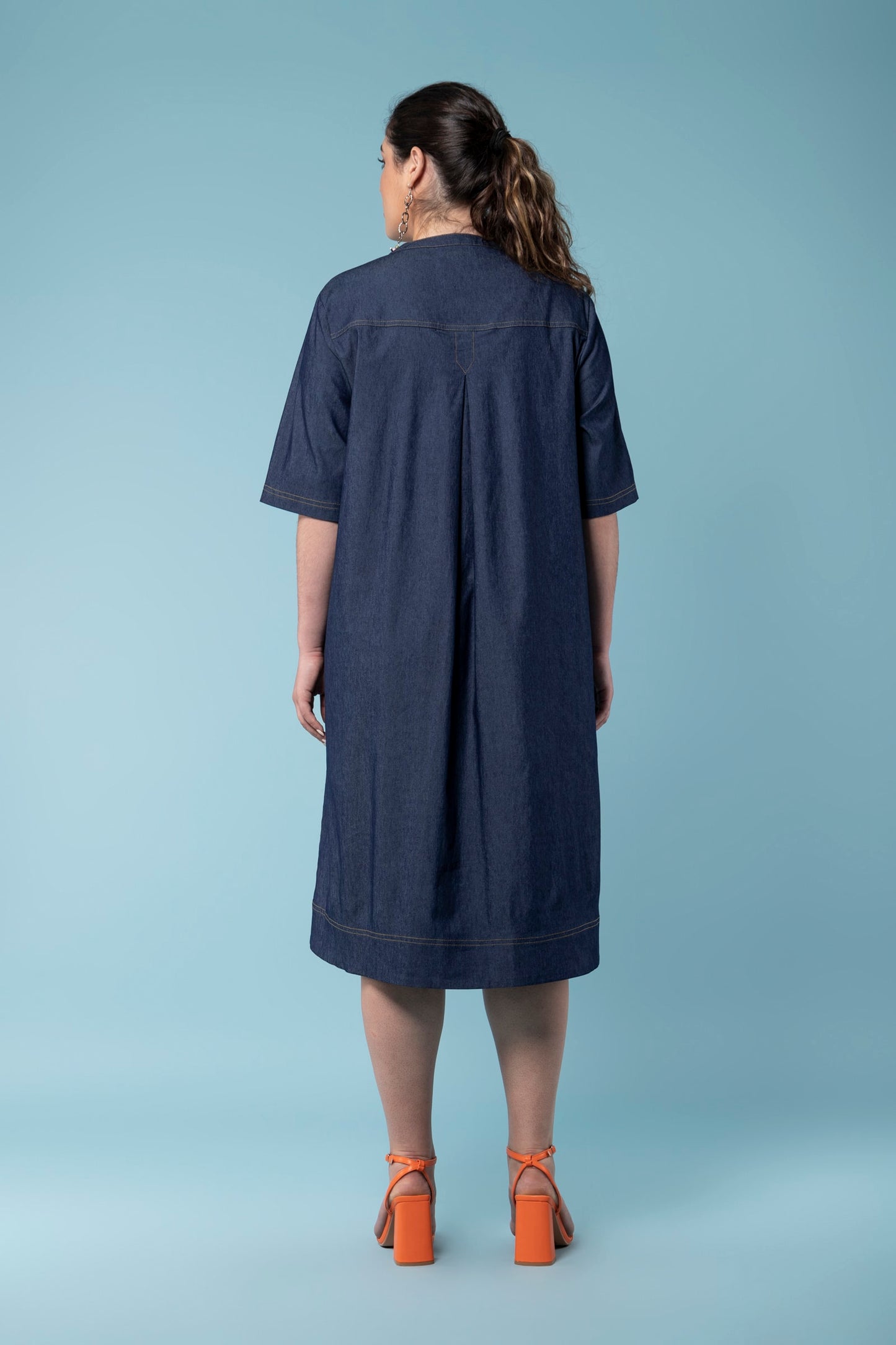 Chloe Dark Blue Denim Dress