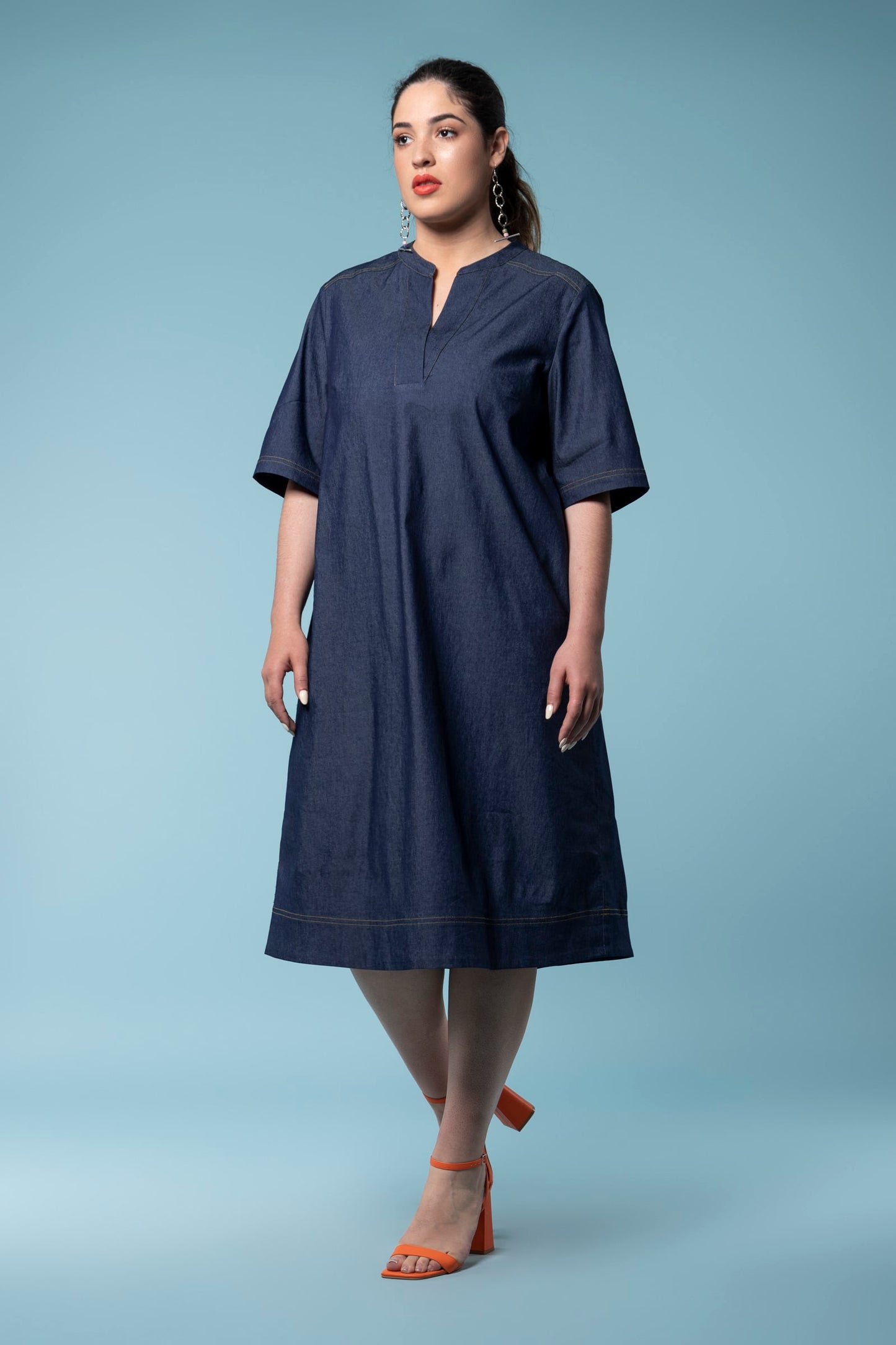 Chloe Dark Blue Denim Dress