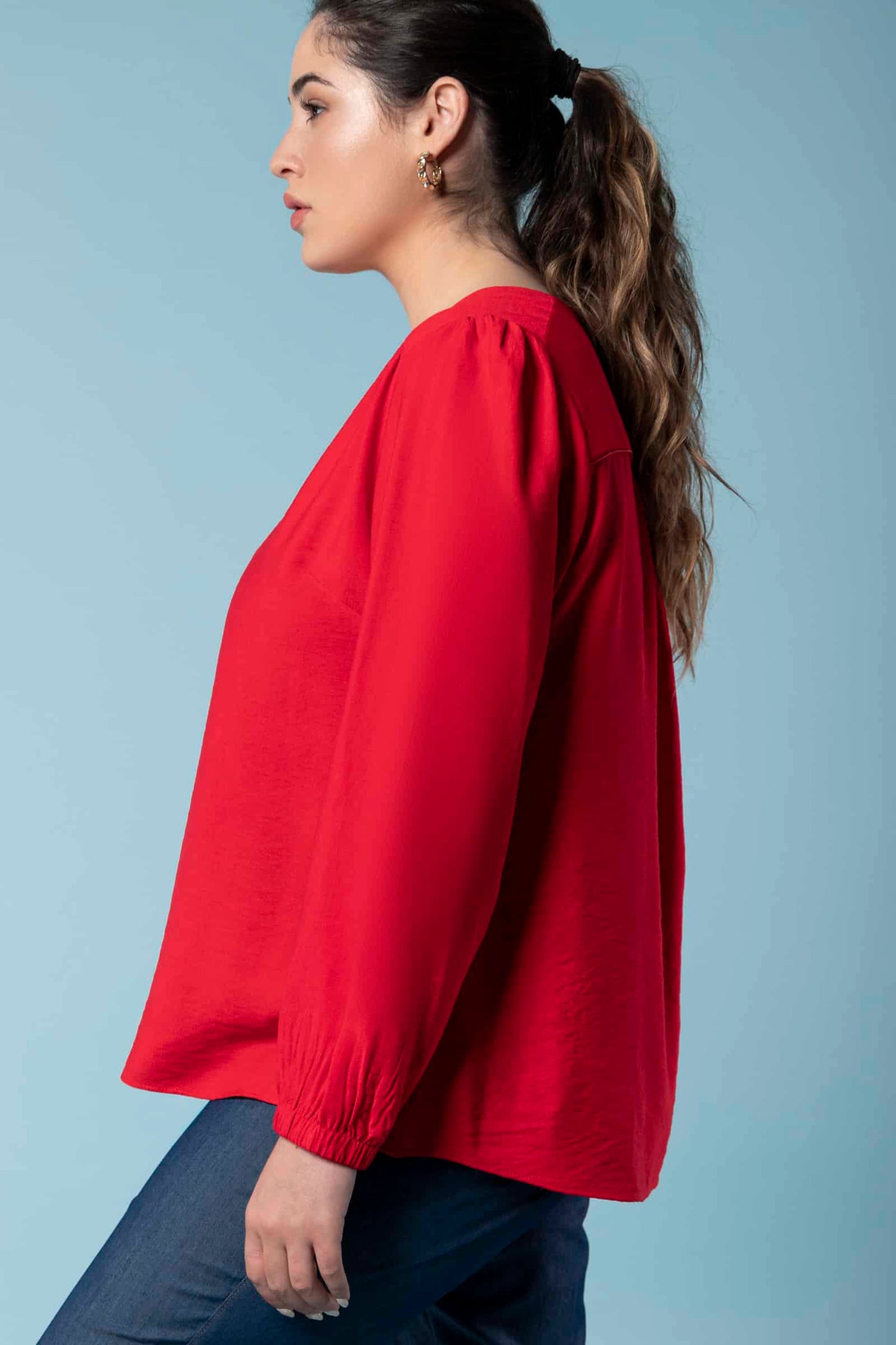 Oslo Red Blouse