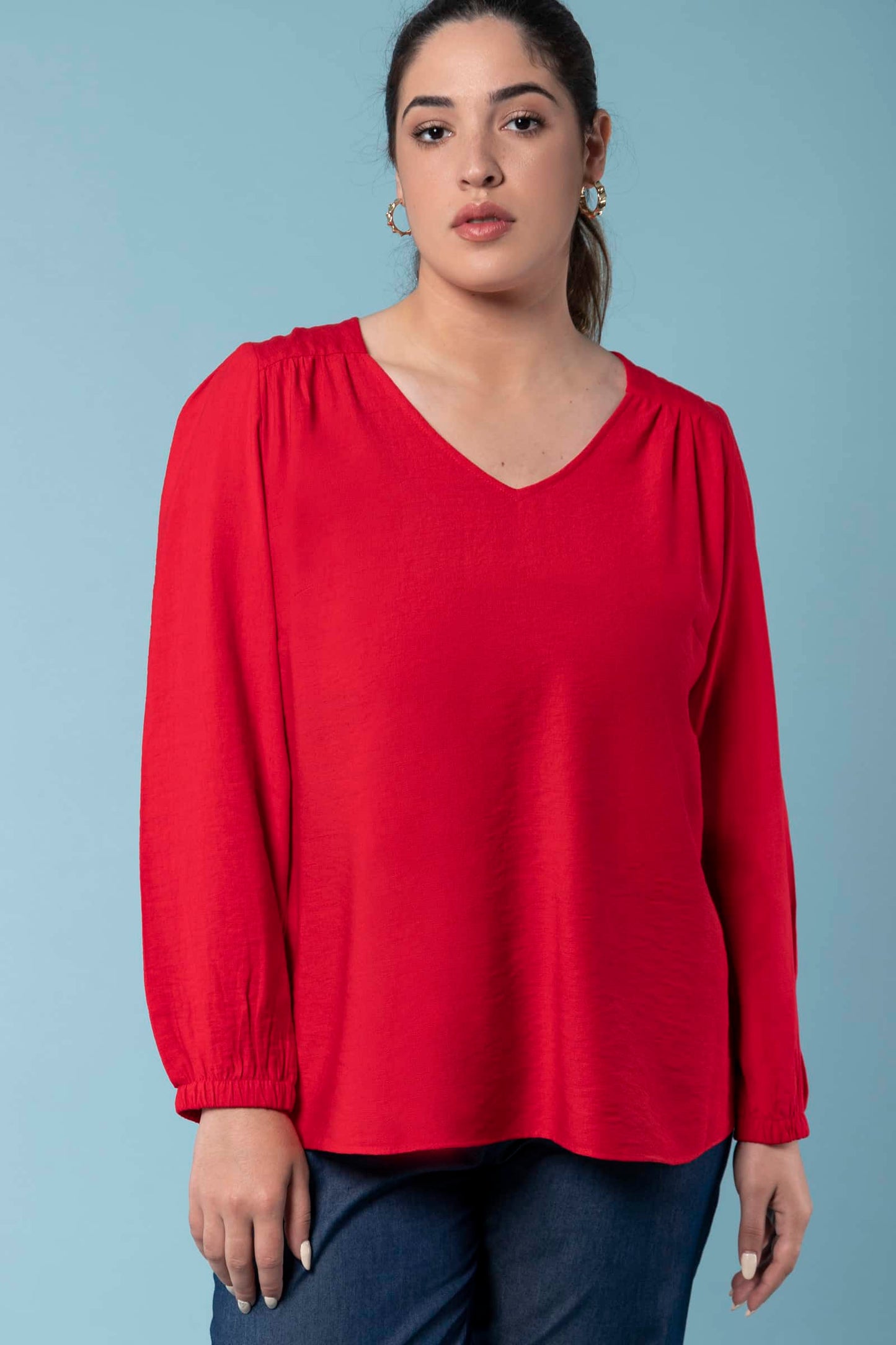 Oslo Red Blouse