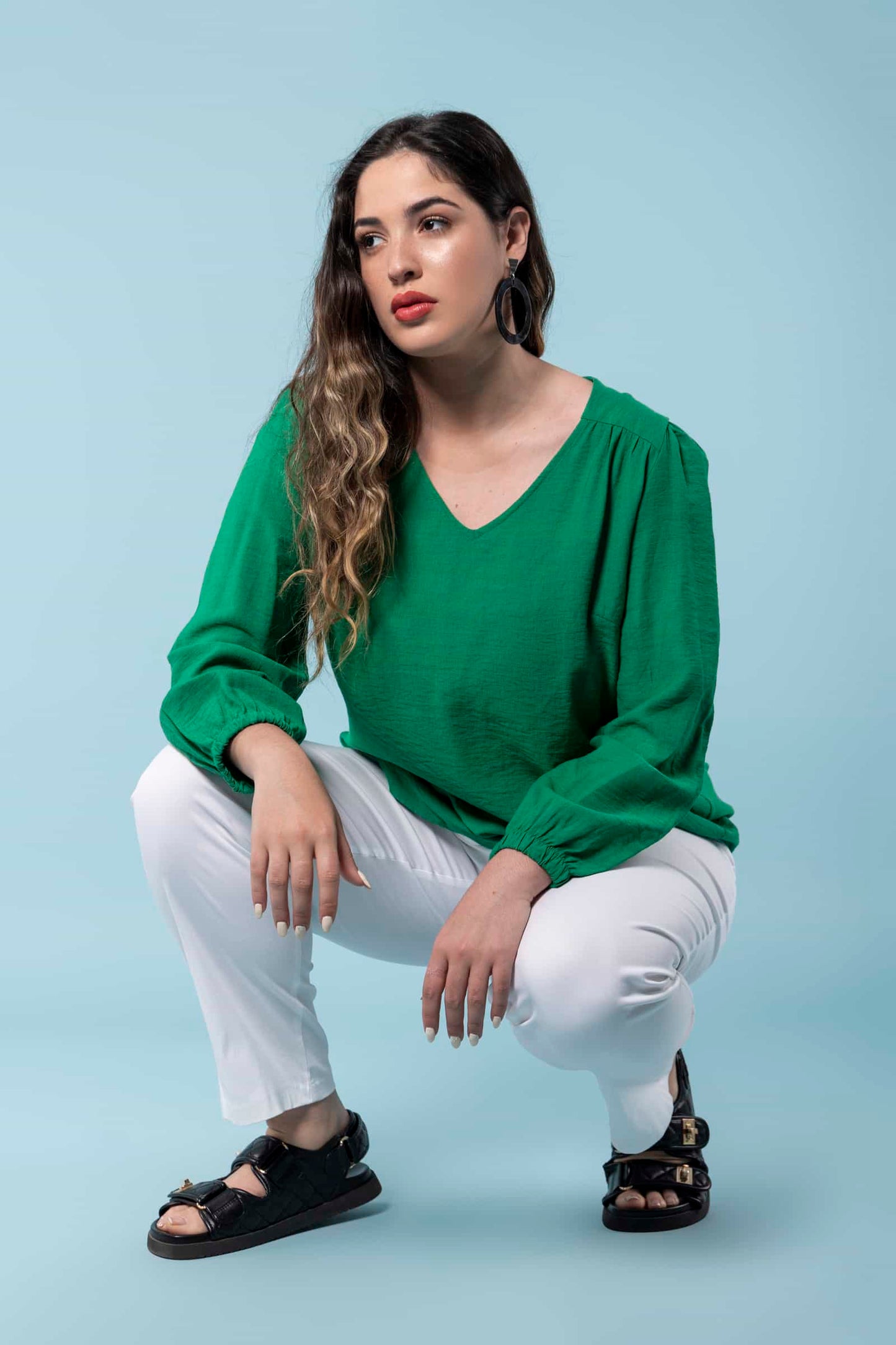 Oslo Green Blouse
