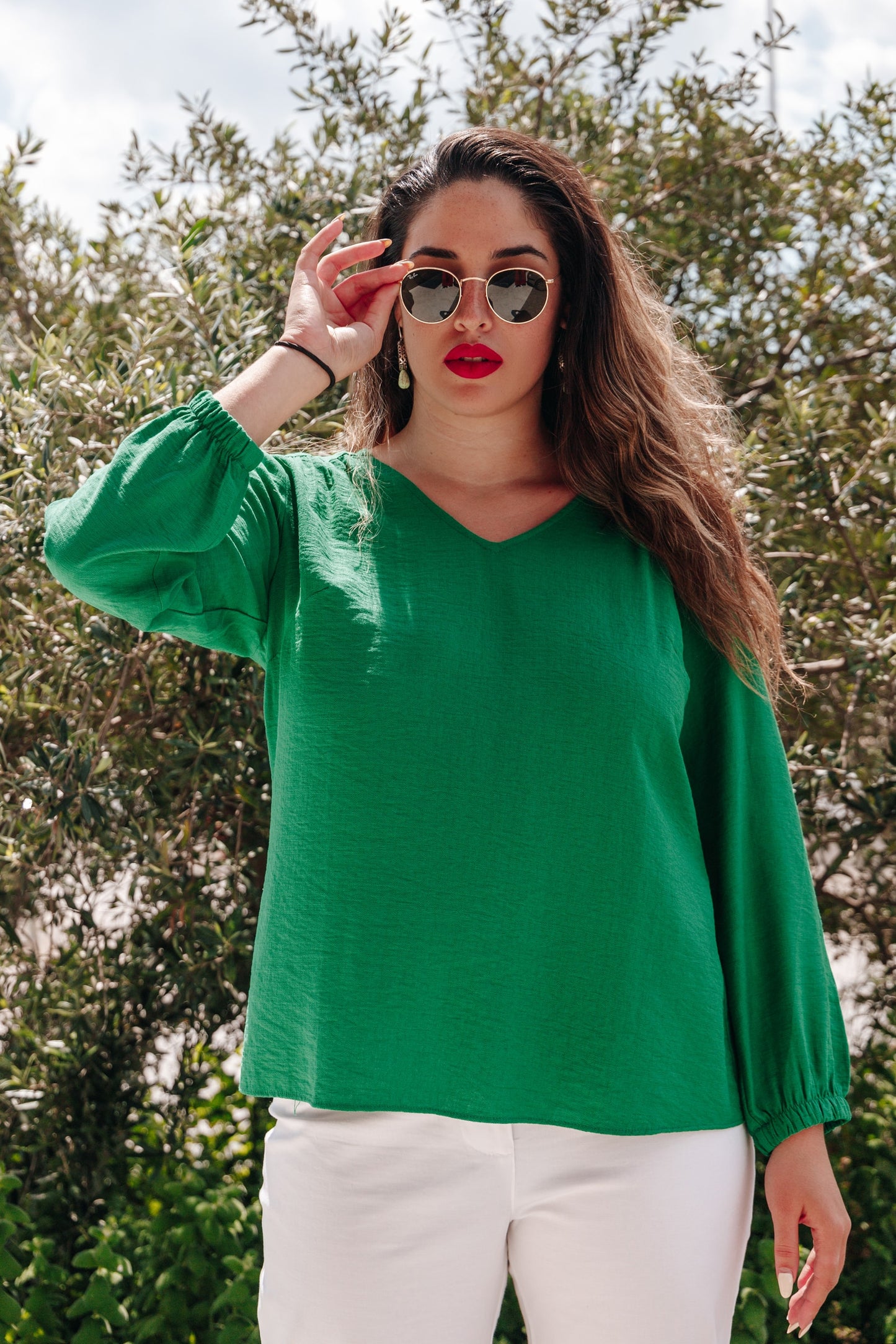 Oslo Green Blouse
