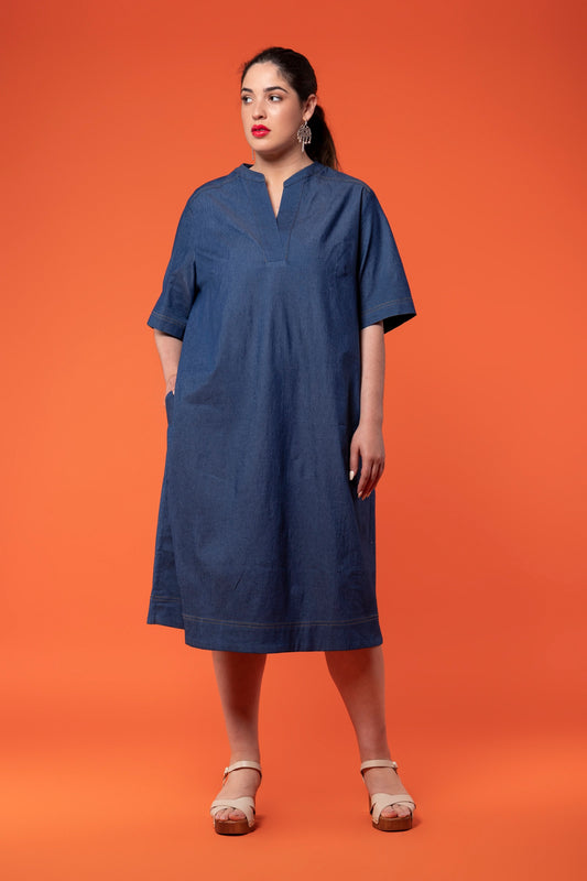 Robe Chloe Bleu Denim Clair