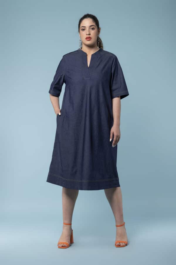 Chloe Dark Blue Denim Dress