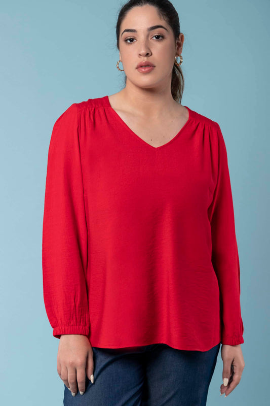 Oslo Red Blouse 